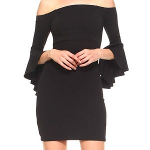 TEEZE ME OFF THE SHOULDER DRESS